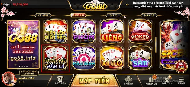 Các thể loại game bài Go88  được truy cập nhiều nhất hiện nay